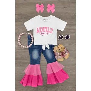 "Mentally Spicy" Denim Bell Bottom Set