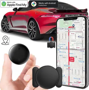 GPS Tracker for Vehicles Real-Time Mini Magnetic Car Tracker Device with Free App Hidden GPS Tracking for Cars Trucks Motorcycles Kids Pets Anti-Theft No Monthly Fee For Apple Find My & Android iOS localizador  gps
