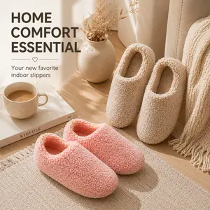 Women's Soft Sole Slipper Socks with Grippers, Thick Warm Cozy Sherpa Lined Home Socks Set, Cable Knitted Non-slip Fluffy Winter House Bedroom Slippers