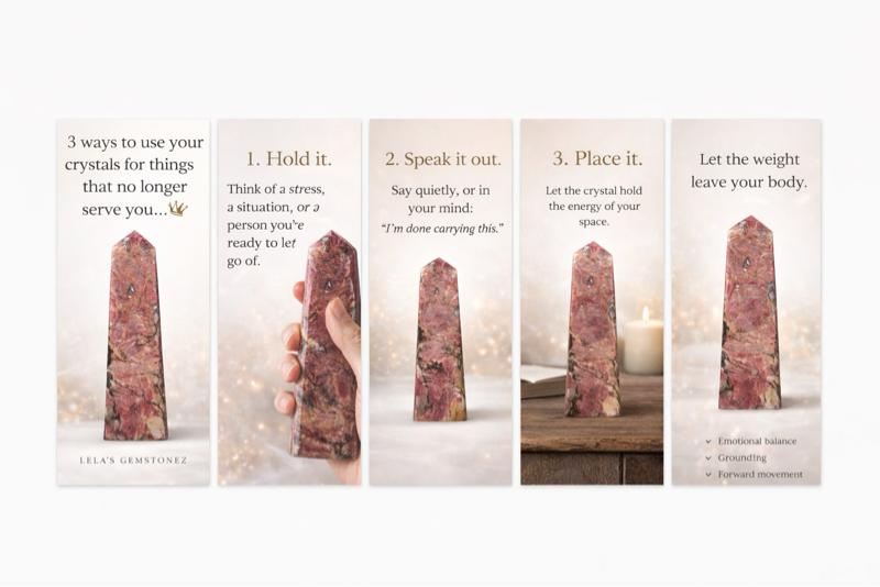 6” Collector Rhodonite Tower Deep Raspberry Pink Stone with Natural Manganese Veining for Emotional Balance & Grounding Crystal Display Piece