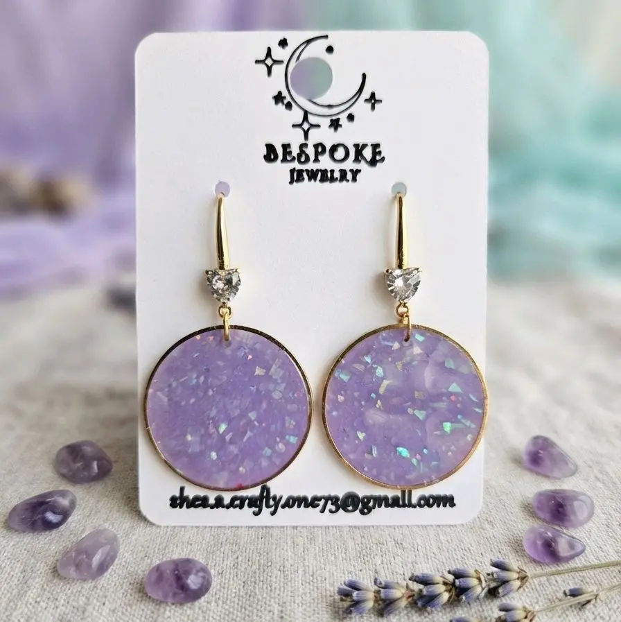Opalescent Lavender Dangles
