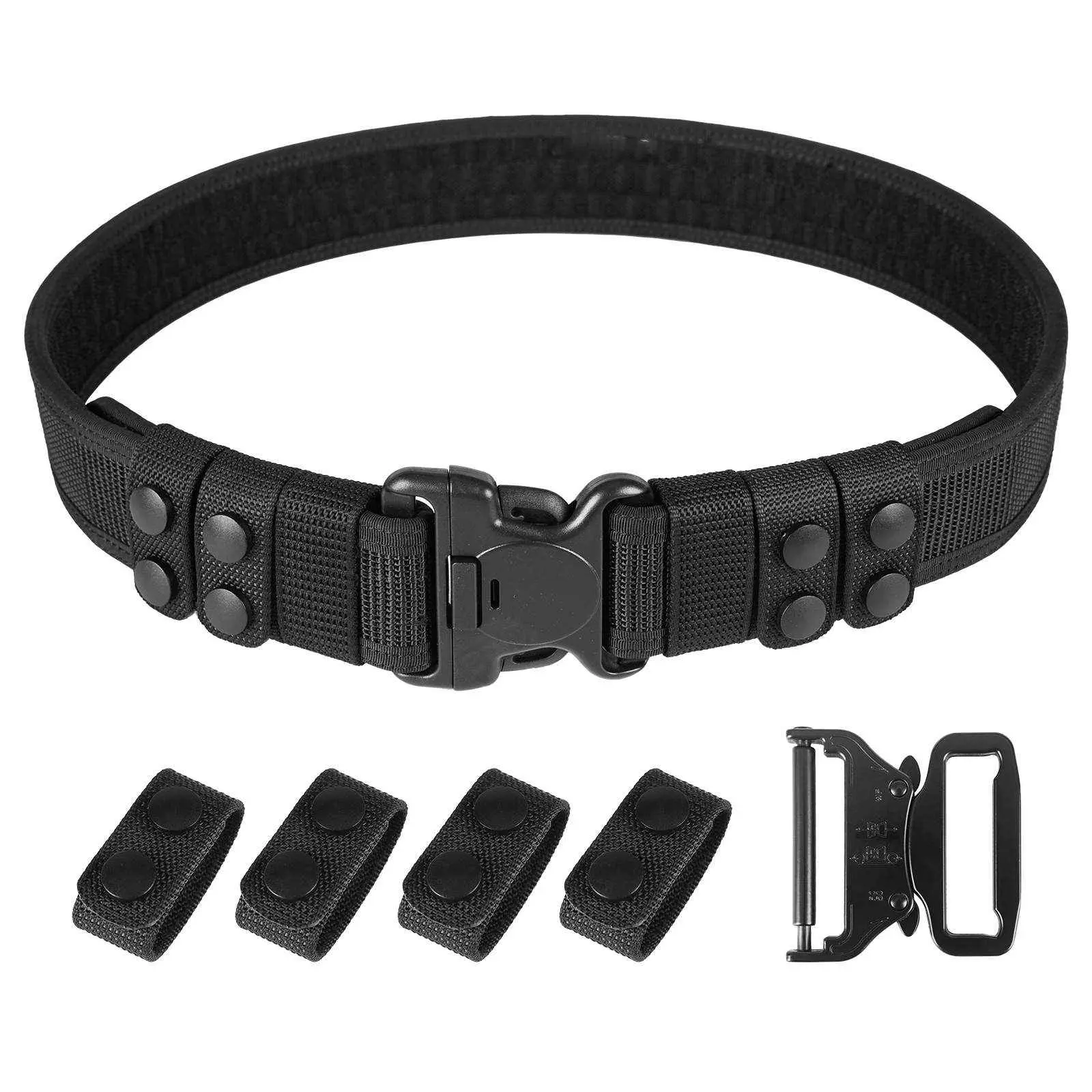 Duty Belt Police Belts for Ultimate Comfort and Durability 2-inch Heavy-duty Construction with Reinforced Edges and Adjustable Design for Law Enforcement and Tactical Professionals