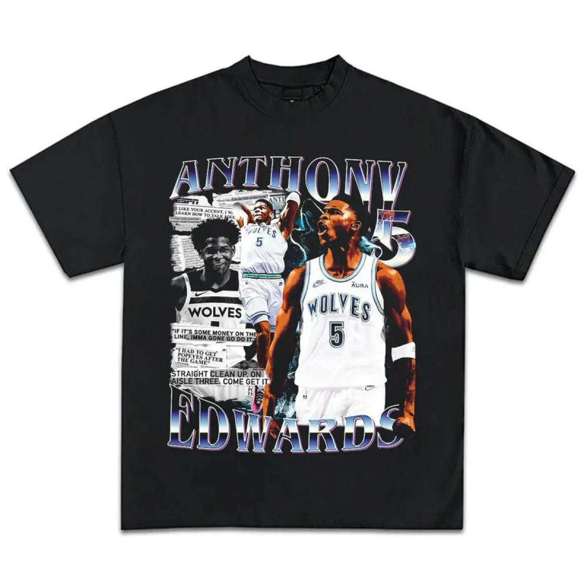 Oversized 90s Vintage T-Shirt, Unisex Basketball Graphic Printed Top in Soft Washed Cotton with a Seamless Collar