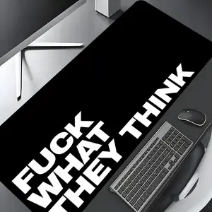 Fuck What They Think Edgy Attitude Large Gaming Mouse Pad,Aesthetic Desktop Drotection Pad,Washable Rubber Pad Non-Slip Lock Edge Multi-Size Mouse Pad Suitable For Home Office,Good Gift for Family and friends, Computer Mouse Pad