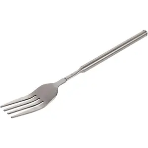 Telescopic Fork,Extendable Fork,Extending Fork,64cm Long Stainless Steel Retractable Fork Extendable Dinner Fruit Dessert Fork 8.7~25.4in (Fork)