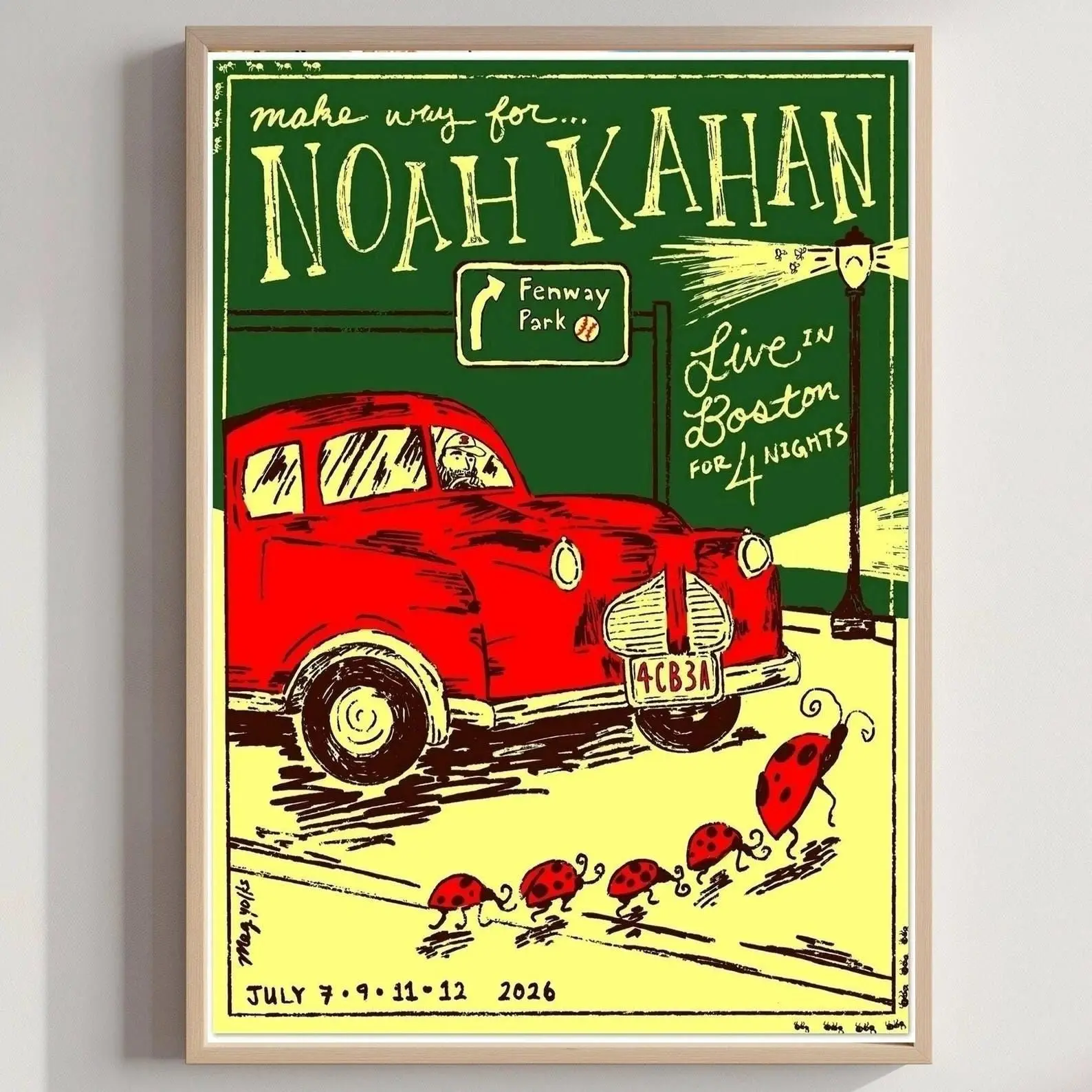 [Print Only - Unframed] NK Live In Boston Fenway Park Poster, Concert Print, Vintage Music Wall Art