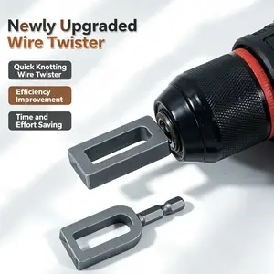 Professional Rebar Tie WireTwisting Tool for Drills 2PCS Heavy DutySteel Wire Twister with 6mm Hex Shank forConstruction and Fencing Projects diy use