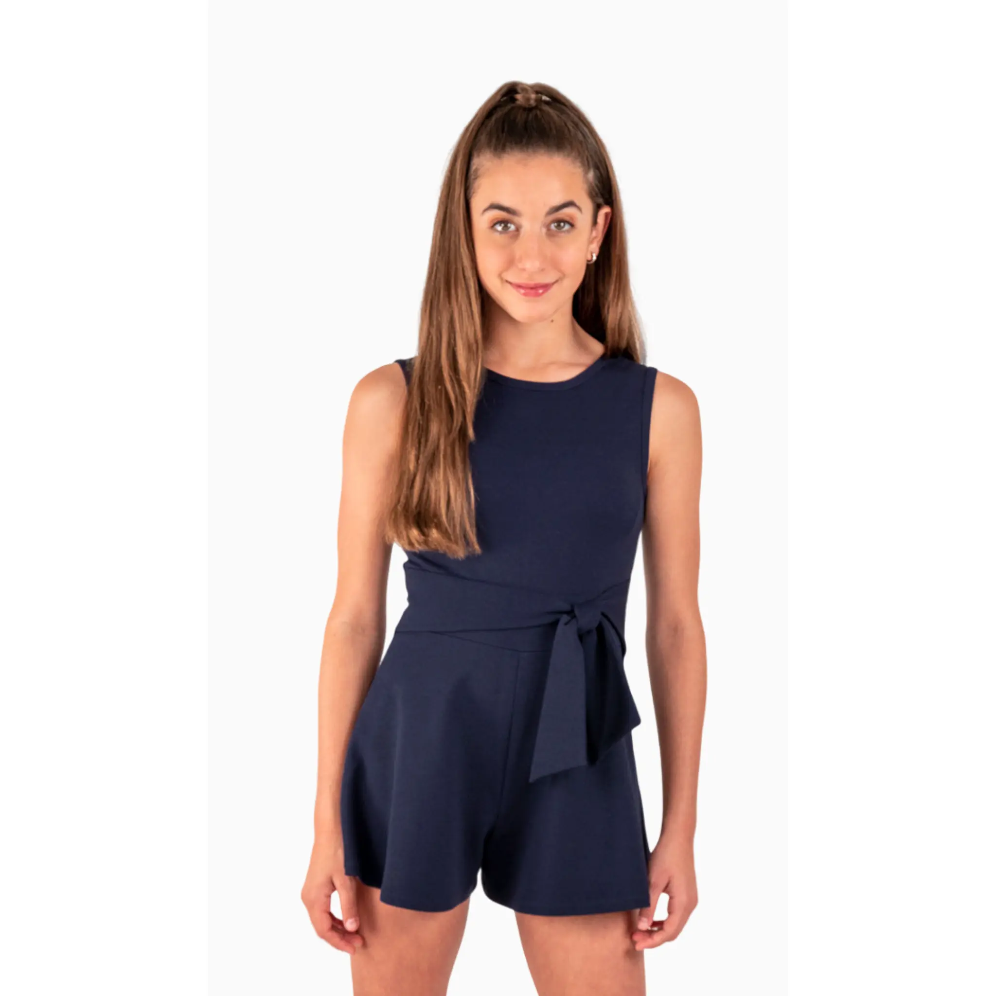 Sally Miller The Side Tie Romper in Navy (Junior)