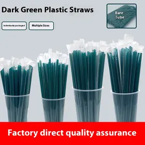 100pcs Individually Wrapped Plastic Straws, Individually Packed, Food Grade Thickened No Odor, 6x23cm Disposable Beverage Drinking Sticks for Parties & Events