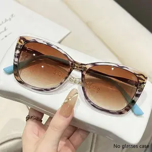 New Western style cat-eye high-quality light luxury glasses, clear reading, gradient, Square sunglasses, external spring hinges, minimalist, 1.0 to 4.0 diopters, suitable for daily computer use, perfect gift