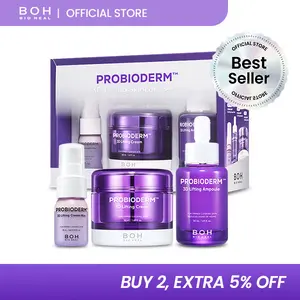 BIOHEAL BOH Probioderm 3D Lifting Skincare Set | Anti-Aging Face Moisturizer Night Cream, Ampoule & Facial Serum Spray | Korean Skin Care Kit for Firming & Hydration | K Beauty Gift Set for Women