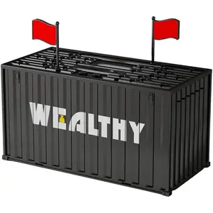 Smart Container Coin Bank, Container Shaped Piggy Bank Coin Counter Machine Automatic Recognition and Counting Money Bank with LCD Display