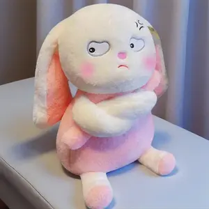 Cute Angry Rabbit Plush Toy, Holiday Decoration, Funny Stress Relief Toy, Doll Birthday Gift, Soft and Cuddly, Stuffed Animal Gift