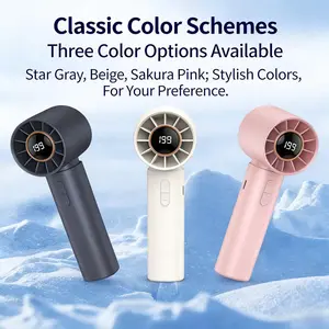 Portable Mini Handheld Turbine Fan, 6-Speed High Speed Personal Cooling, Rechargeable Wallet Travel Essential, Perfect for Vacation/beach/trip, Usb Rechargeable Fan