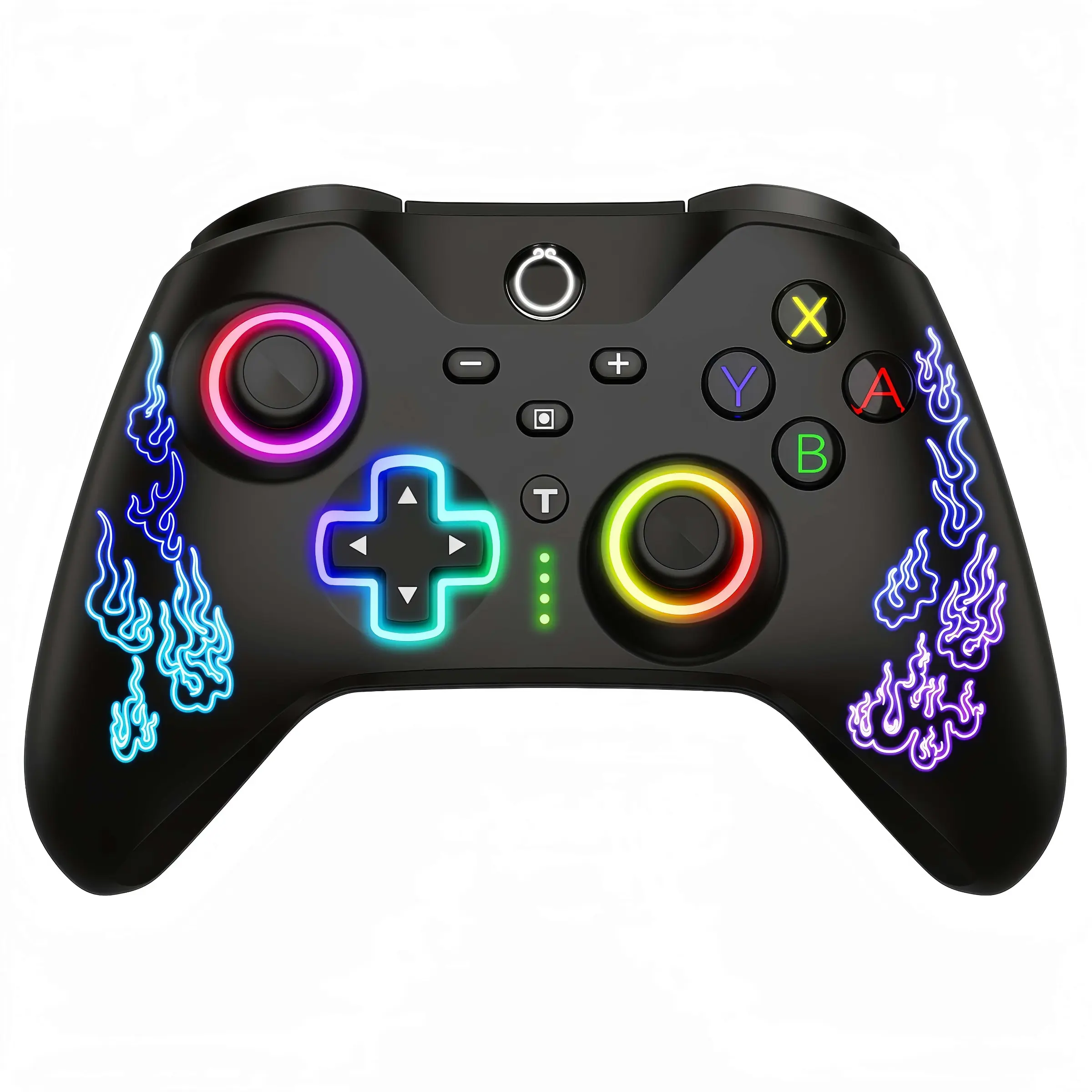 Wireless Controller, 1 Count Gaming Controller with RGB LED Programmed Motion-Control Vibration, Hall Plate Machine Wukong Game Controller for Switch/Lite/OLED, Windows PC, iOS, Android