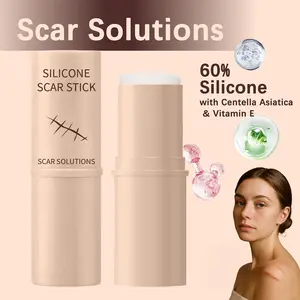 Scar Solutions Fade Scars Fast 60% Silicone Scar Stick for Face & Body All Skin Types Gentle Easy Gel Stick with Vitamin E Scarbandage