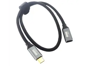 Nippon Labs USB-C Full function Extension Cable (M/F) - 1 Meter - USB 3.2 Gen 2 (10 Gbps) 4K@60Hz, Thunderbolt 3 Compatible 3.3FT