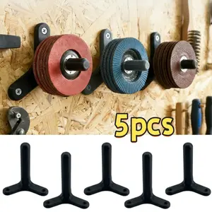 5PCS 125mm Angle Grinder Wall Storage Brackets, Compact Garage Workshop Tool Organizer, Durable Plastic Grinder Holder for Home Repair Shops and Professional Use