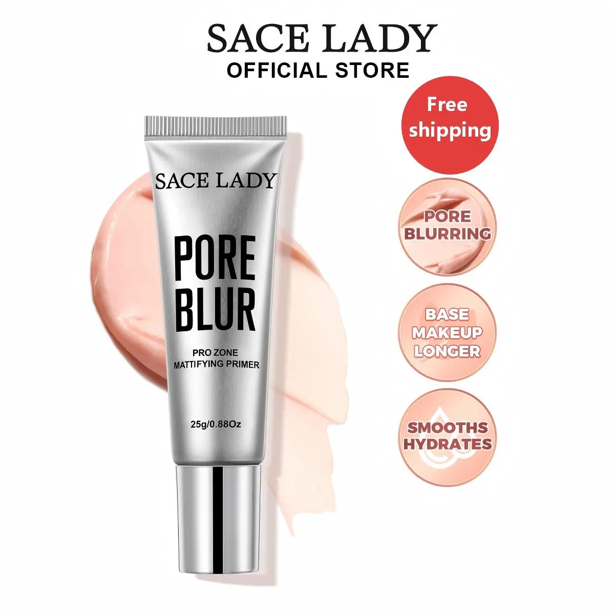 SACE LADY Pore Blurring Primer Matte Face Oil Control Shine Killer Sebum Absorbing Translucent Velvet Finish for Oily Skin Primer Setting Powder
