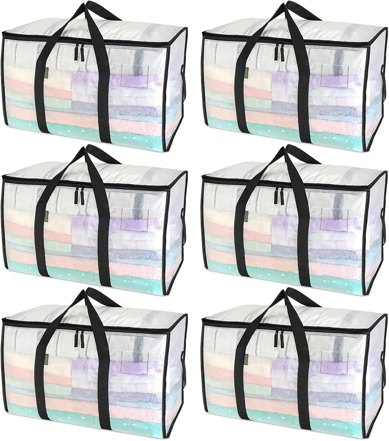 Large moving bag with reinforced handle heavy-duty clothing storage bag moving supplies (transparent) Large moving bag with reinforced handle heavy-duty clothing storage bag moving supplies (transparent)