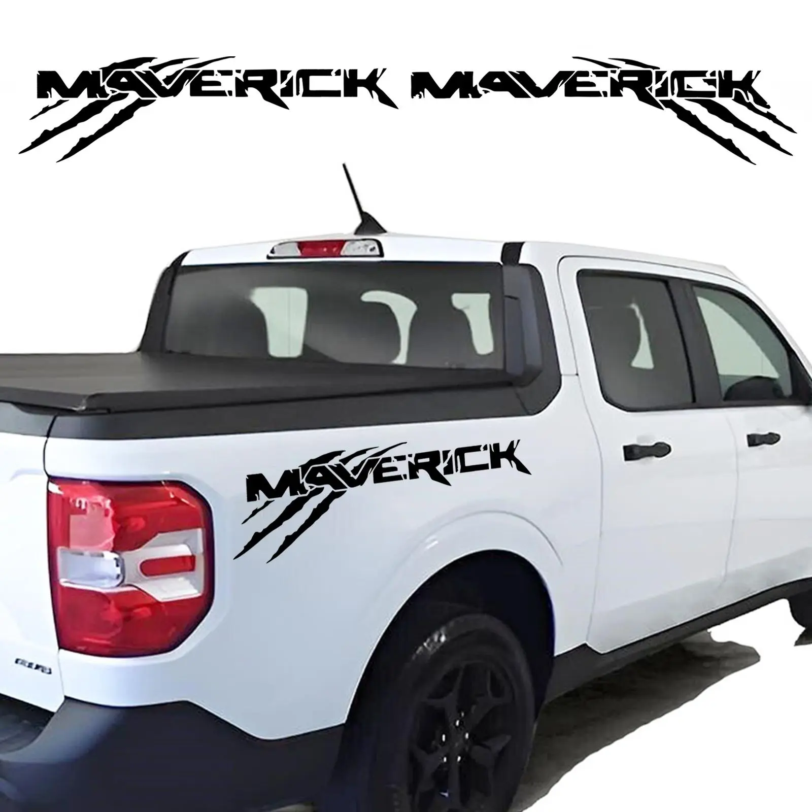2Pcs Claw Mark Vinyl Car Decal Kit - Easy Install, Cool Decoration, Decorative Sticker for Ford Maverick Truck Left/Right Bed Side Exterior Accessories, Decal For Cars, Car Decorative Sticker