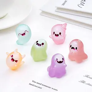 Glow in dark happy ghost charm Halloween