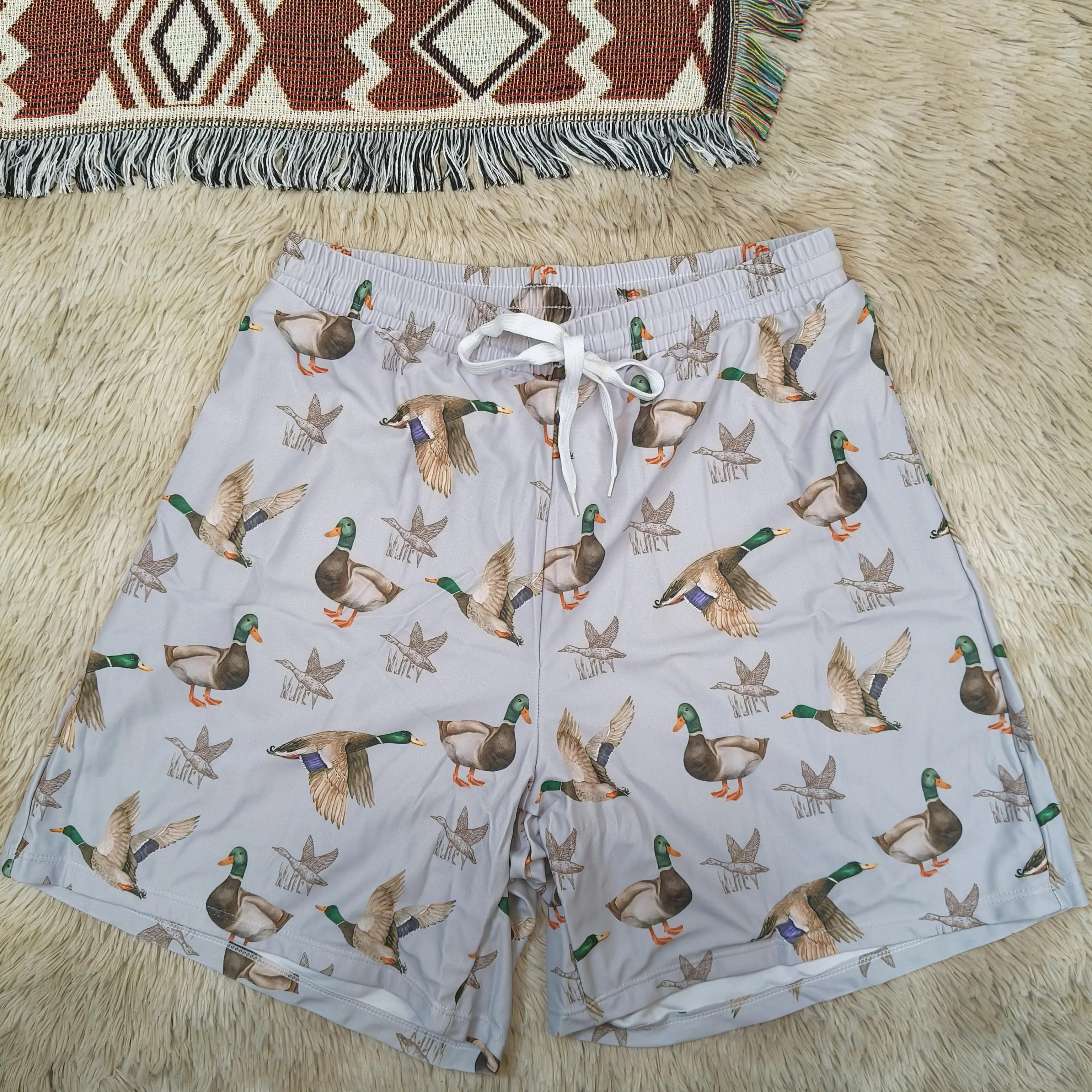 Men's Duck Pattern Animal Design Swim Shorts - Summer Beach Style Swim Trunks for Adult Sports & Outdoor Wear, Xl, No, Beach Wear