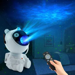 Astronaut Galaxy Projector 8-Color Nebula Star Projector Night Light Aurora Lamp Remote-Controlled LED Ceiling Projector 360° Adjustable Rotating Starry Ceiling Light USB Powered Plug-in Only Not Rechargeable LED Projector Light Starry Ceiling Projector