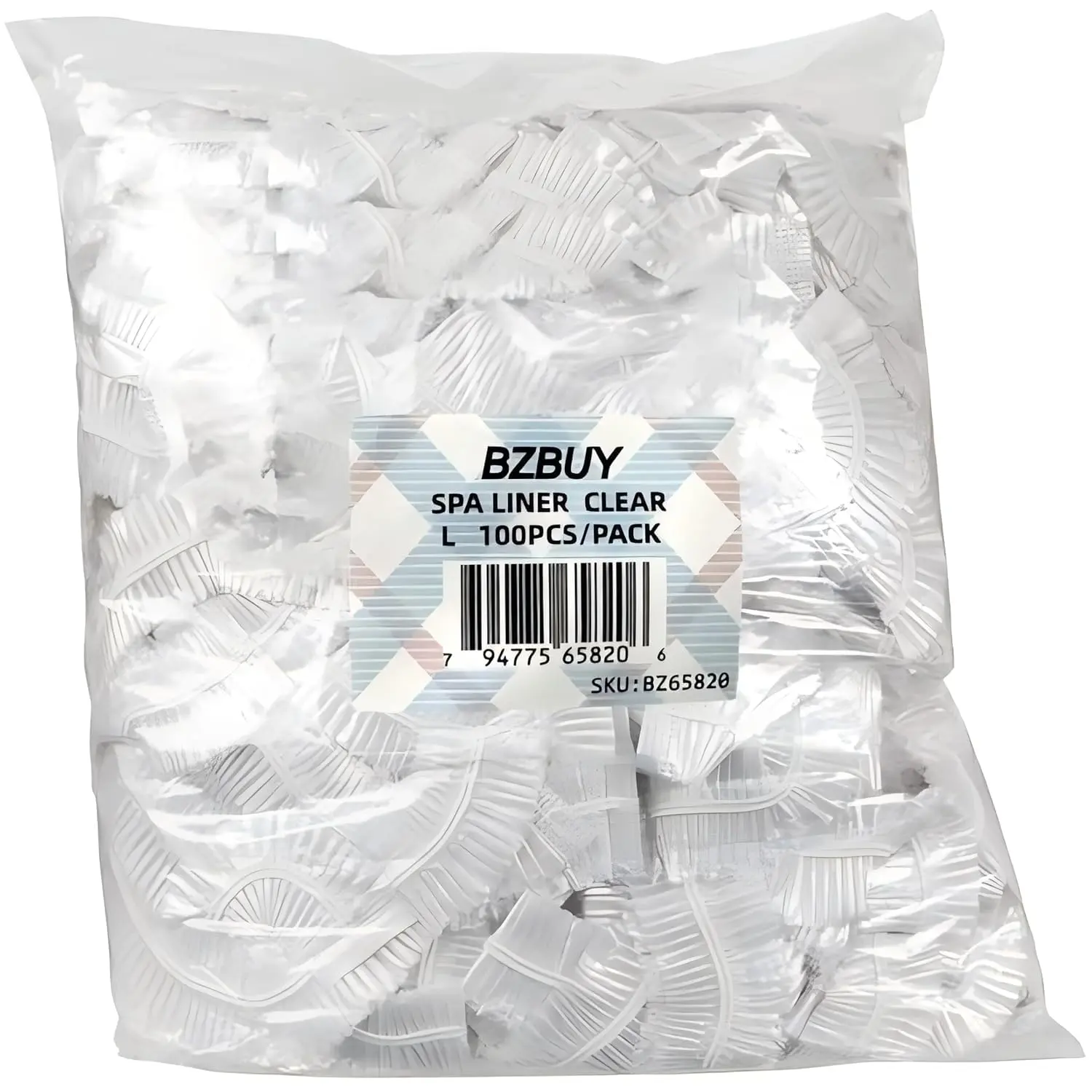 Bzbuy Disposable Pedicure Liners, 100-Count Clear Hygienic Spa Tub Covers with Universal Fit for Professional Salon Use