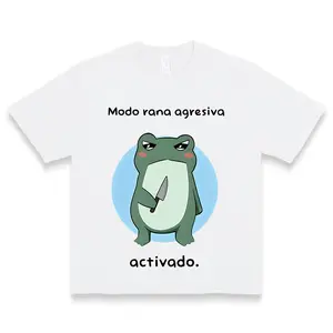 Modo Rana Agresiva Frog T-Shirt - Funny Spanish Meme Graphic Tee