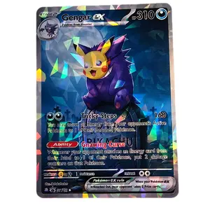 Gengar ex Sad Pikachu Mask RIP Pikachu All out of Potions Card Fractal Holo English Back!