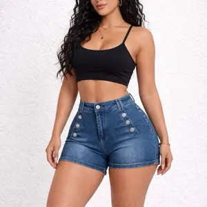NR3569 Sculpt Fit Sailor Button Denim Shorts
