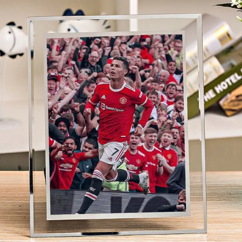 Premium 5-Inch Clear Glass Picture Frame - Legendary Football Star #7 Desktop Decor Art & Fan Gift