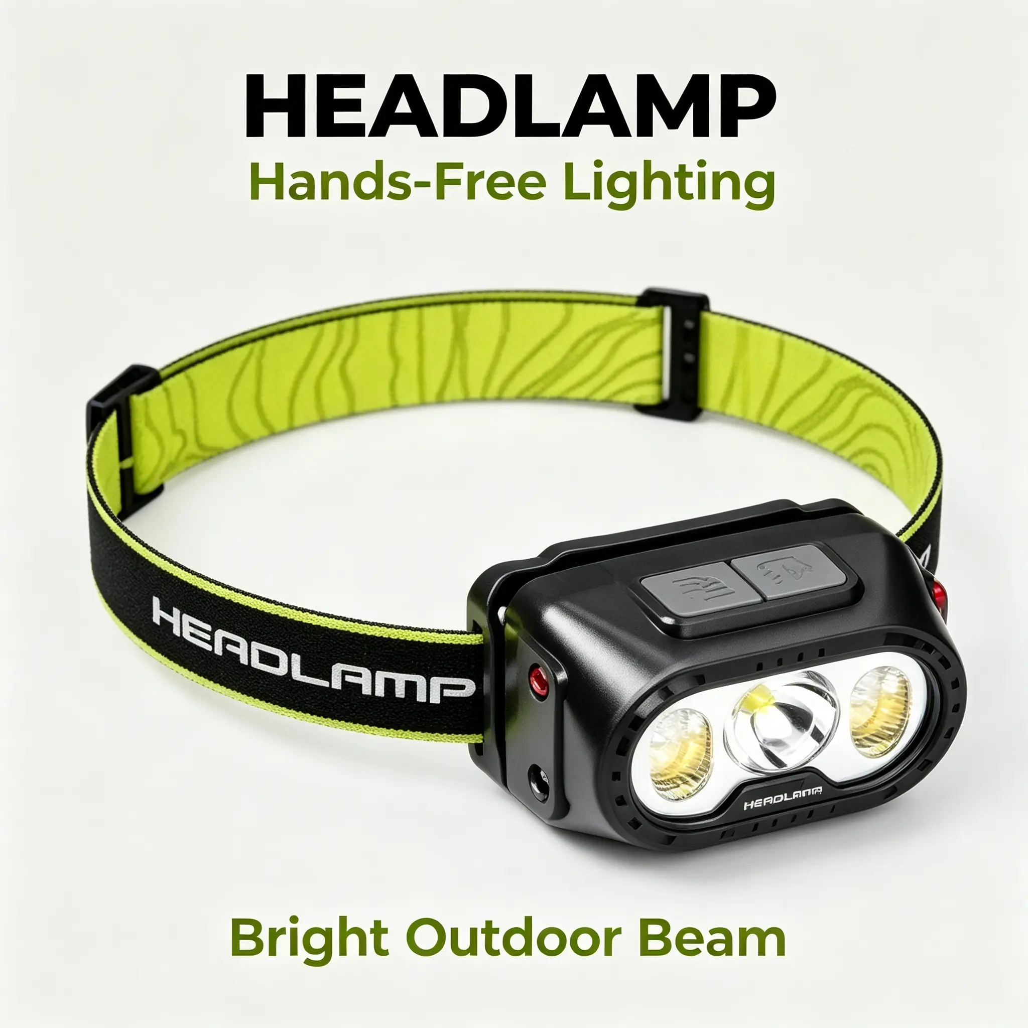 High Bright Outdoor Headlamp with Adjustable Light Modes, Angle-Adjustable Lamp Head, Lightweight Design, Flashlight Function, Headband, Helmet Mount for Hiking, Construction Workers, Avid Angler, Boosts Work Efficiency, Comfortable All-Day Wear