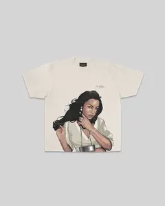 Ashanti Big Face Oversized Cream Tee