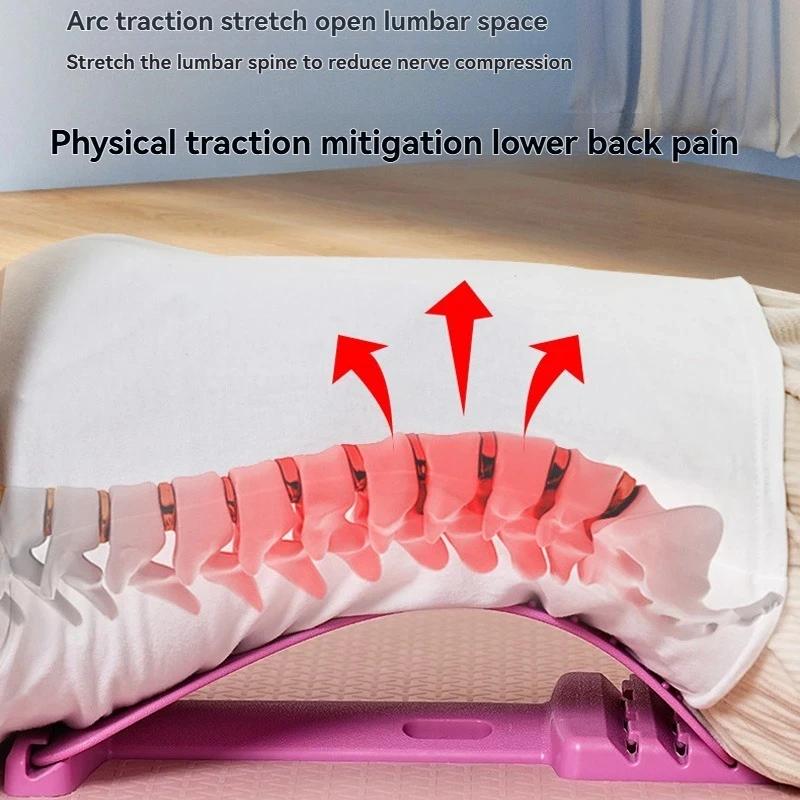 Lumbar Spine Relaxer Stretching Slim Shoulder Thin Back Yoga Spine Correction Hunchback Relaxation Massager Waist Support Lumbar Back #Gifts