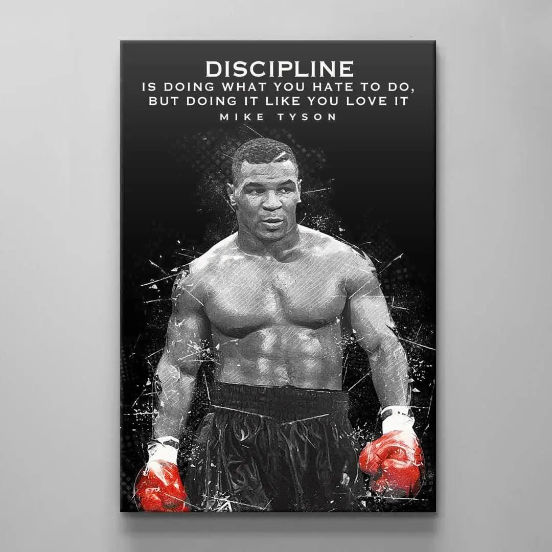 [Sale off up to 65%][Free Ship][No Frame] Mike Tyson poster Art Discipline Motivational Quotes Wall Decor Mike Tyson Boxing Legend Sports Wall Art Iconic Gym Wall Decor Art Ornaments Photo