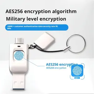 Fingerprint encrypted USB flash drive storage portable memory High-Speed memory stick Thumb drive external hard drive disk