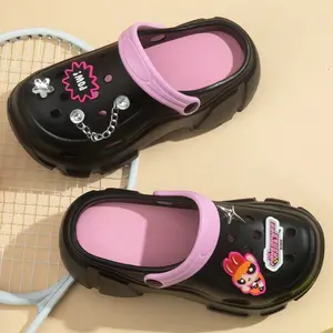 【Winter Special】The Powerpuff Girls Collection Thick Sole Clogs, Cute Heroine Design + Chunky Sole, Perfect for DIY Adorable Daily Wear Scenes & Custom Decor, Ideal for Casual Outings,Holiday & Holiday Haul#Summervibes