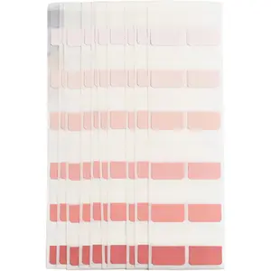 Sticky Label Tabs - 240 count Writable Index Tabs for Office, Planner & Study | Color-Coded Page Markers, Adhesive Labels, Smooth Writing, Translucent Sticky Notes for Organizing (Gradient Rose)