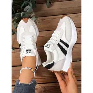 Women's Sporty Al-Gan Shoes, Spring & Fall Elegant Fashion Casual Round Toe Low Top Lace-Up Thick Sole Outdoor Running Shoes(Sheets)