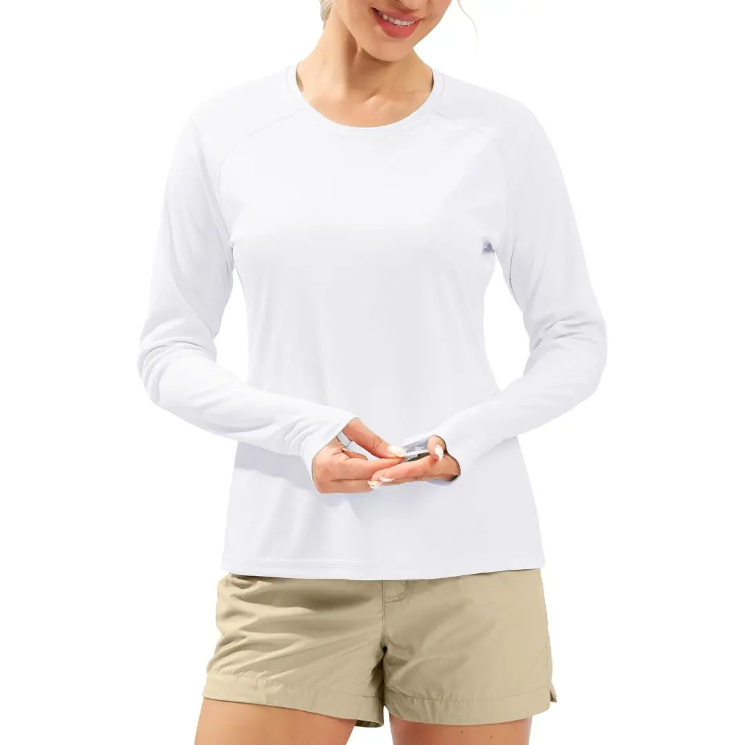 Women's UPF 50+ Sun Shirts Long Sleeve UV Protection Rash Guard Lightweight Quick Dry Workout Hiking Tops for Women