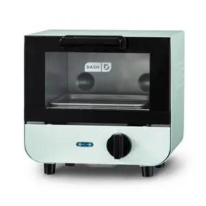Mini Toaster Oven - for Bread, Bagels, Cookies, Pizza, Paninis & More with Baking Tray, Rack, Auto Shut Off Feature