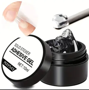 Solid Nail Tip Adhesive Gel Manicure for Acrylic for Nail Tips Clear Nail Glue