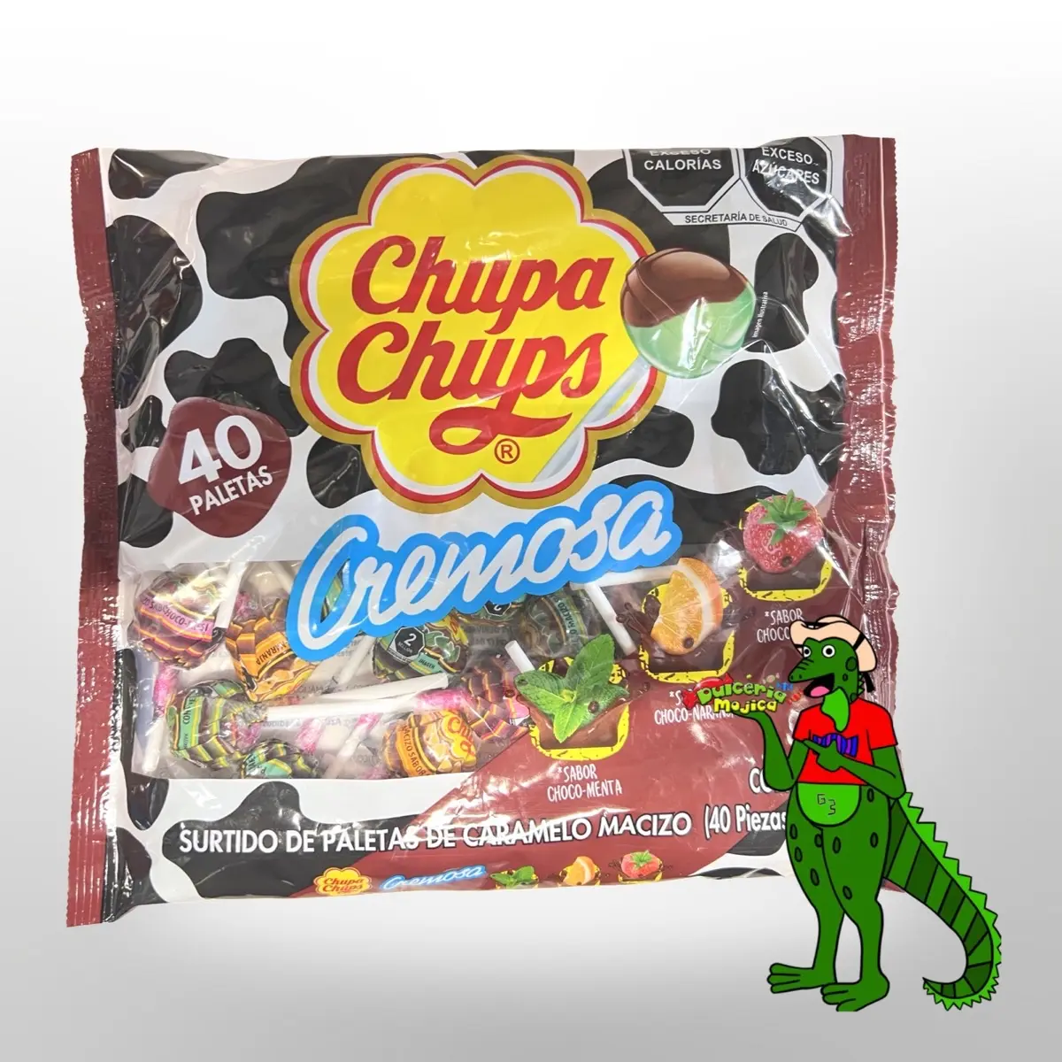 Creamy flavored lollipop assorted Chupa Chups Café mexican candy