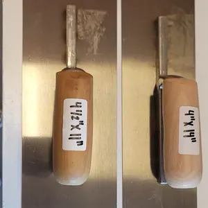 2 Piece Set 4½"X11" Finish Trowel & 4"X14" Swimming Pool Trowel for Detailed Work with Tempered Blade & Hardwood Handle