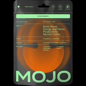 4 PACK - MOJO Extra Strength Brain Boost Gummies - Strawberry Tangerine