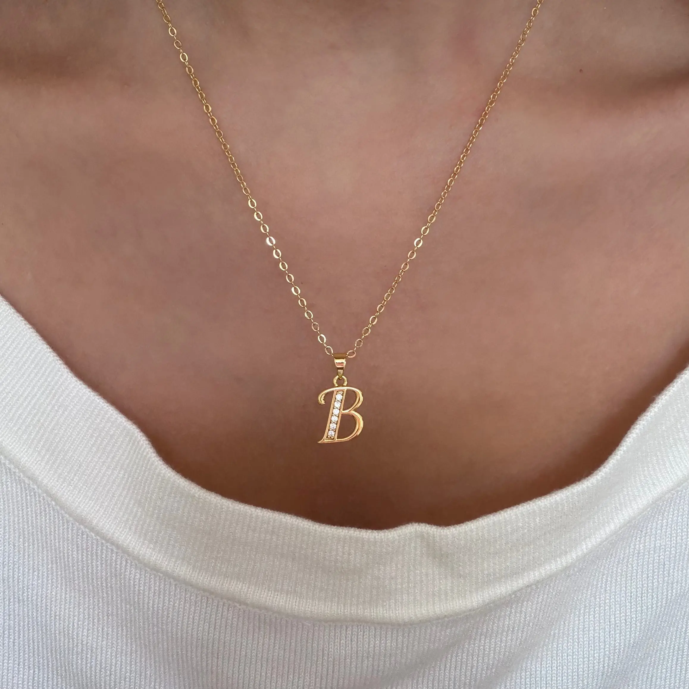 EVRY JEWELS Gold or Silver Plated Women's Hypoallergenic Say My Name Necklace