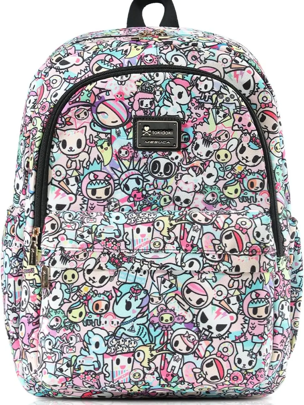tokidoki School Backpack for Girls Cute Cartoon Laptop Backpack Casual Bookbags Lightweight Cloth Canvas School Bag Daypack Handbag(Colorful)