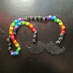 black mustache necklace